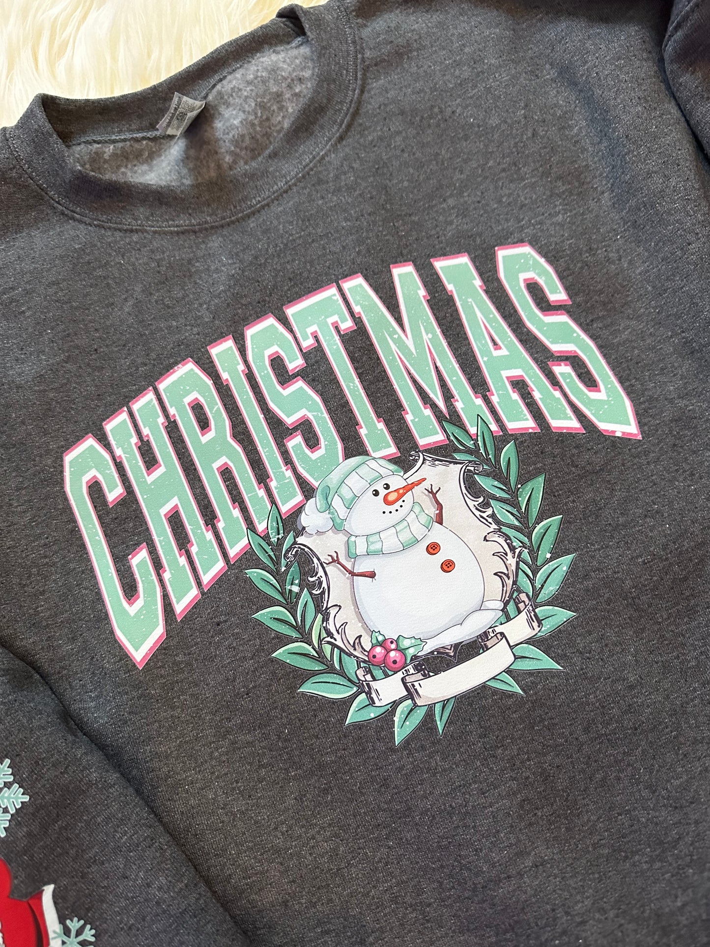 Christmas Snowman crew neck sweatshirt