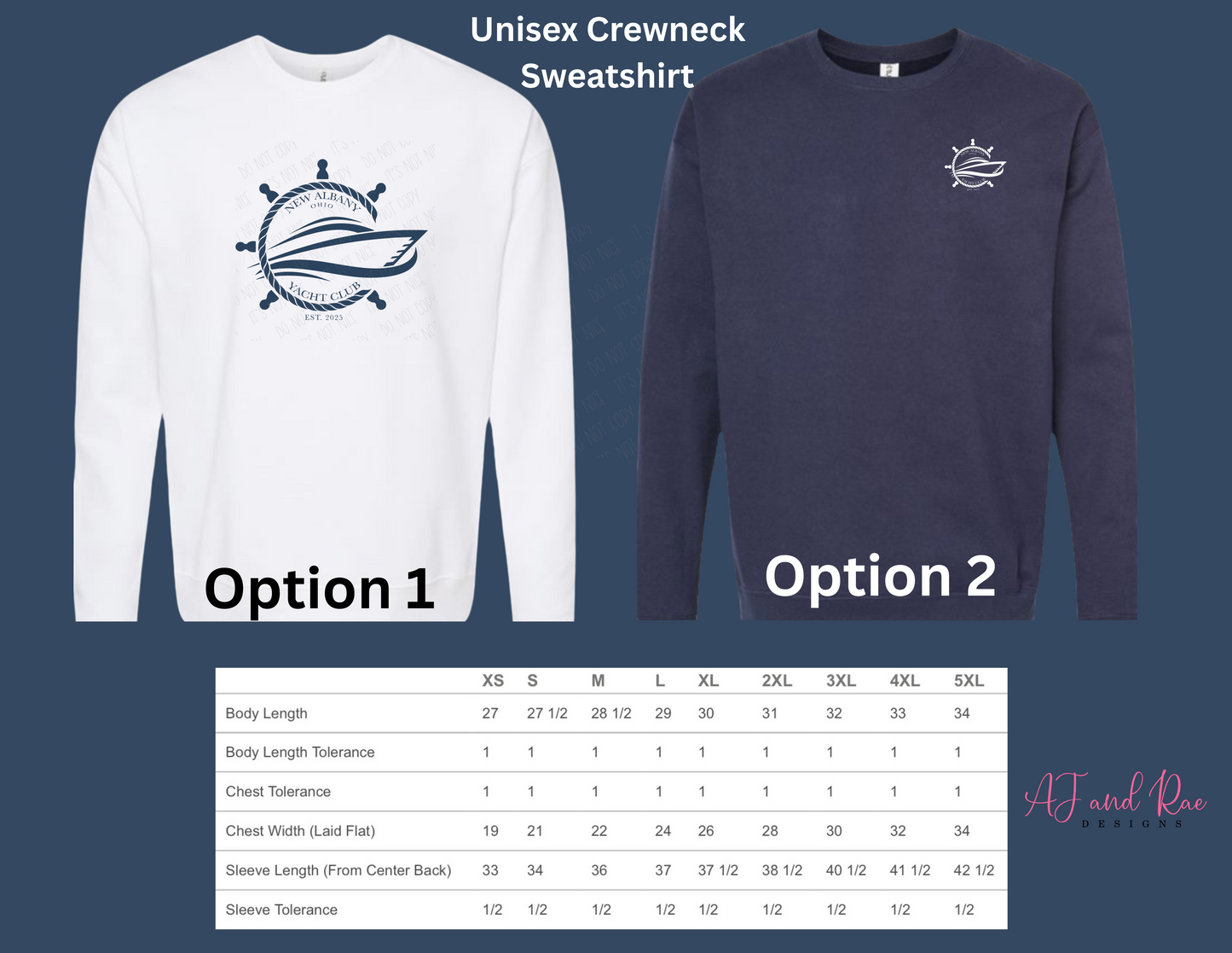 NA Yacht Club Unisex Crew Neck Sweatshirt