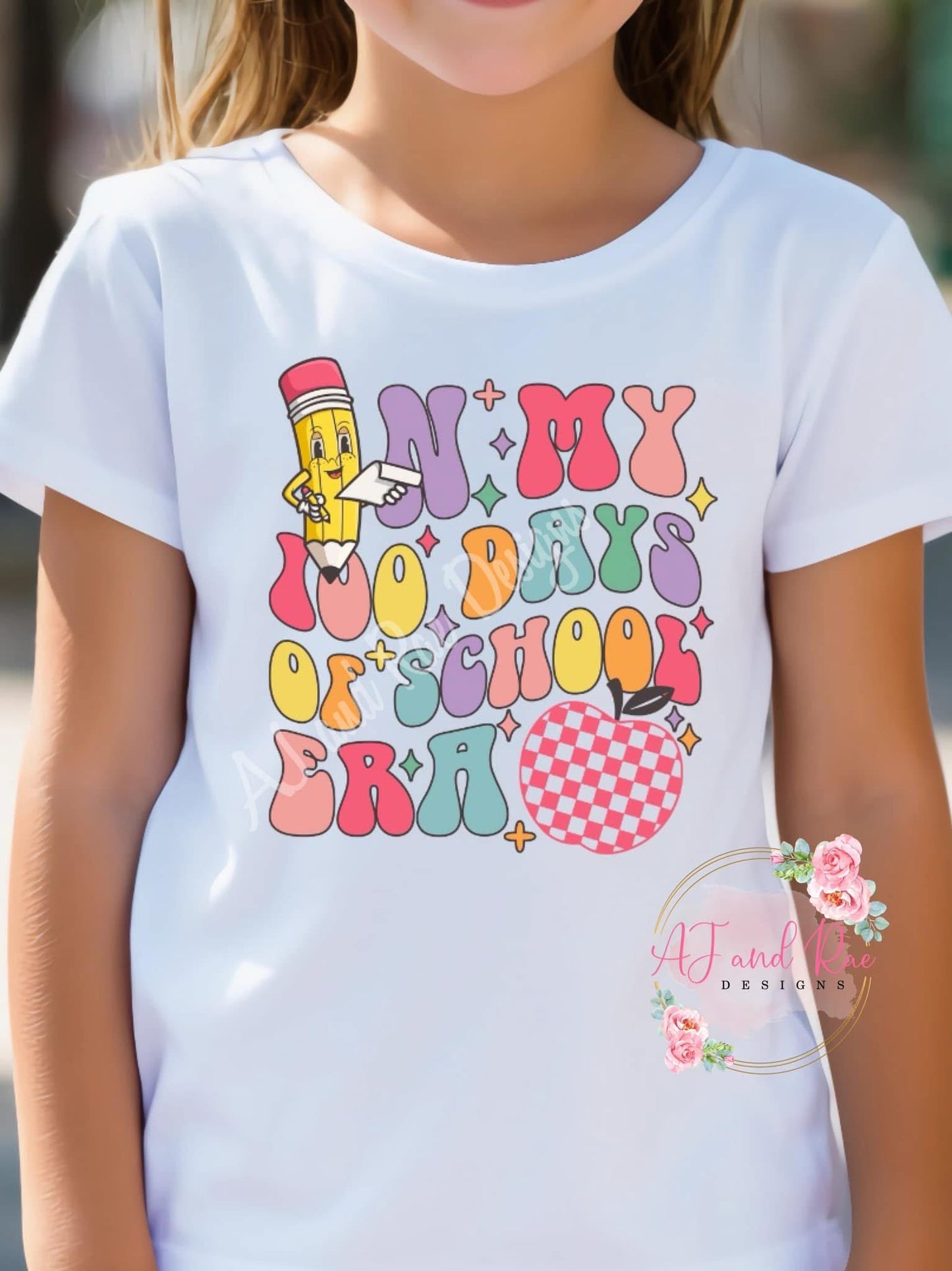 100 days of school Kids T-Shirt PRE-ORDER by 1-27-25 for local pickup