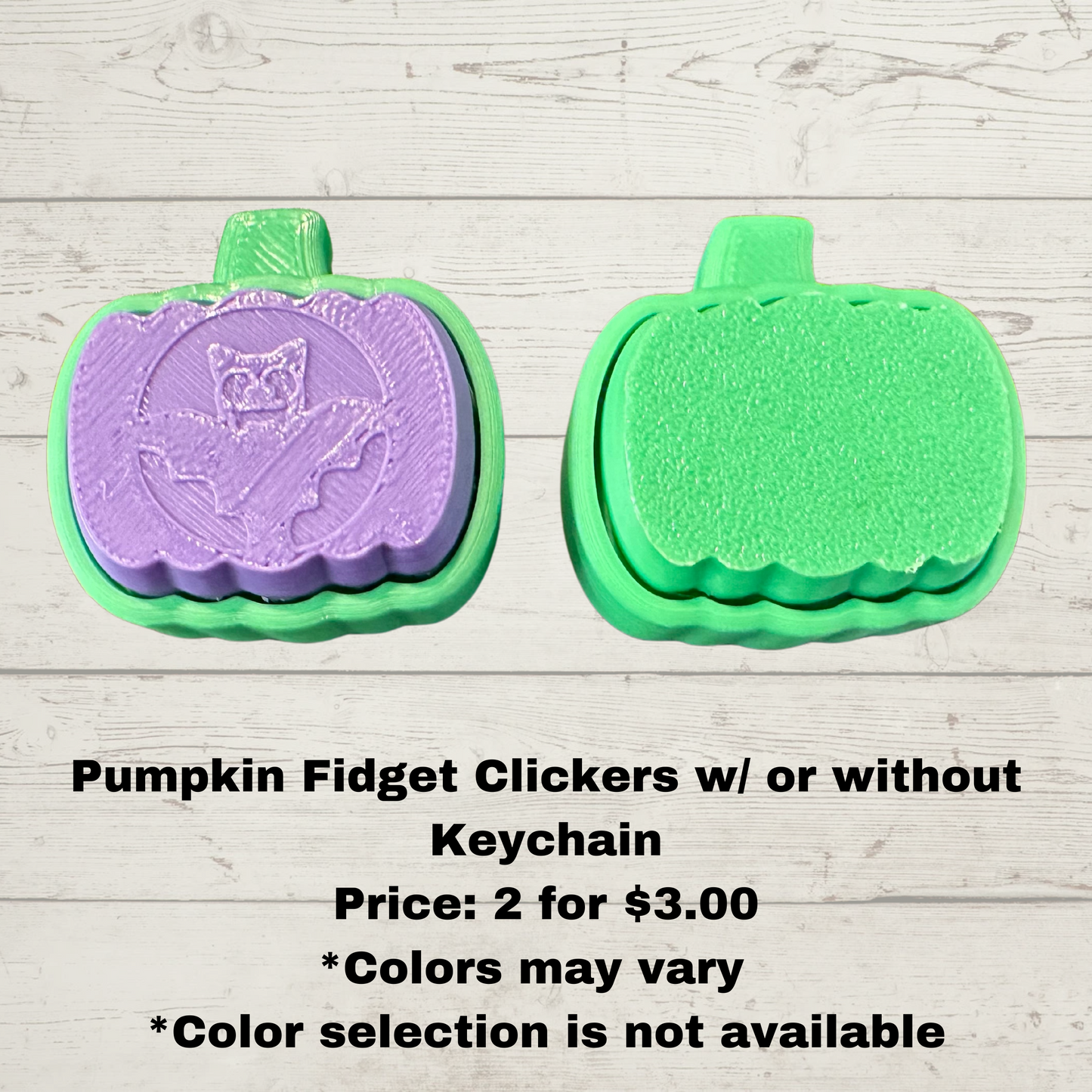 Pumpkin Fidget Clickers W/or Without keychain