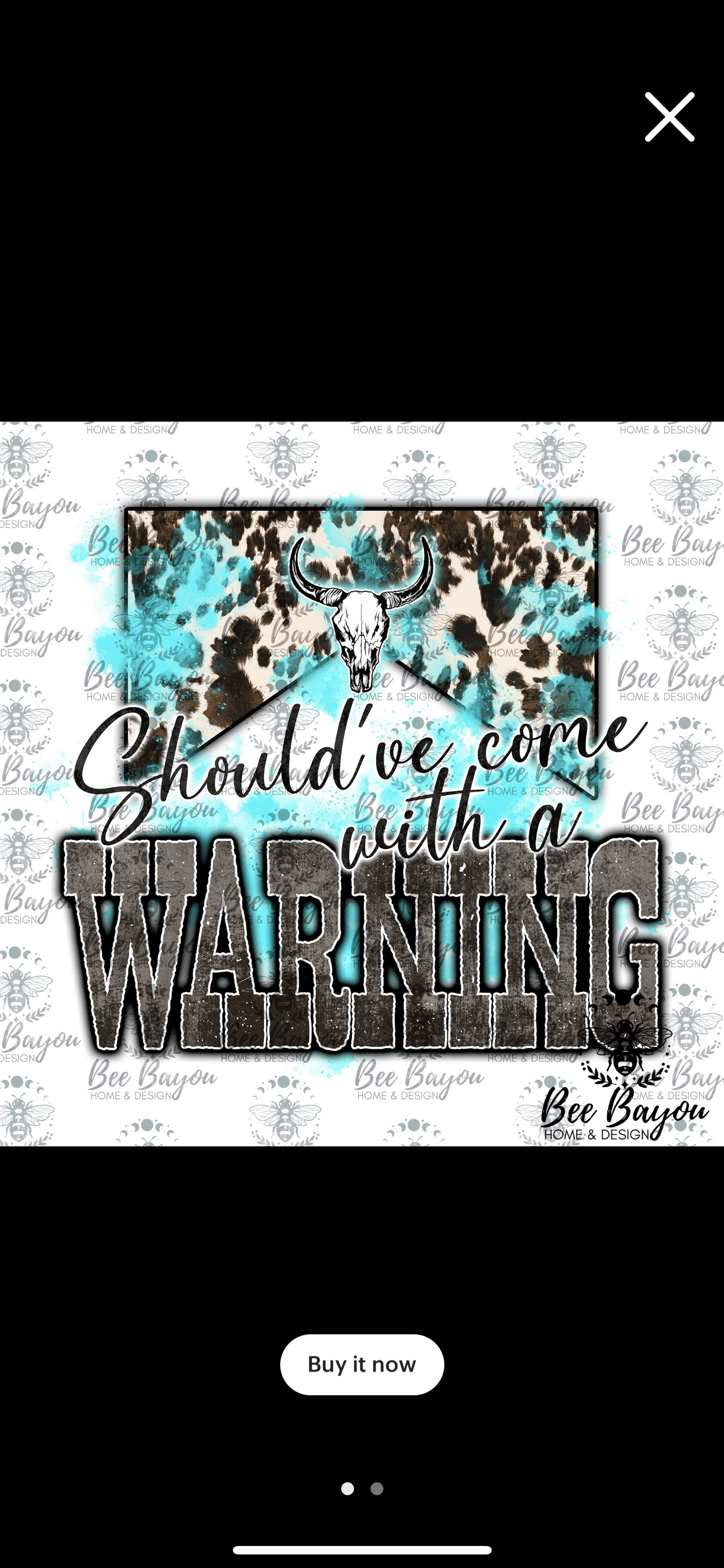 Should’ve come with a warning cowhide bleached t-shirt