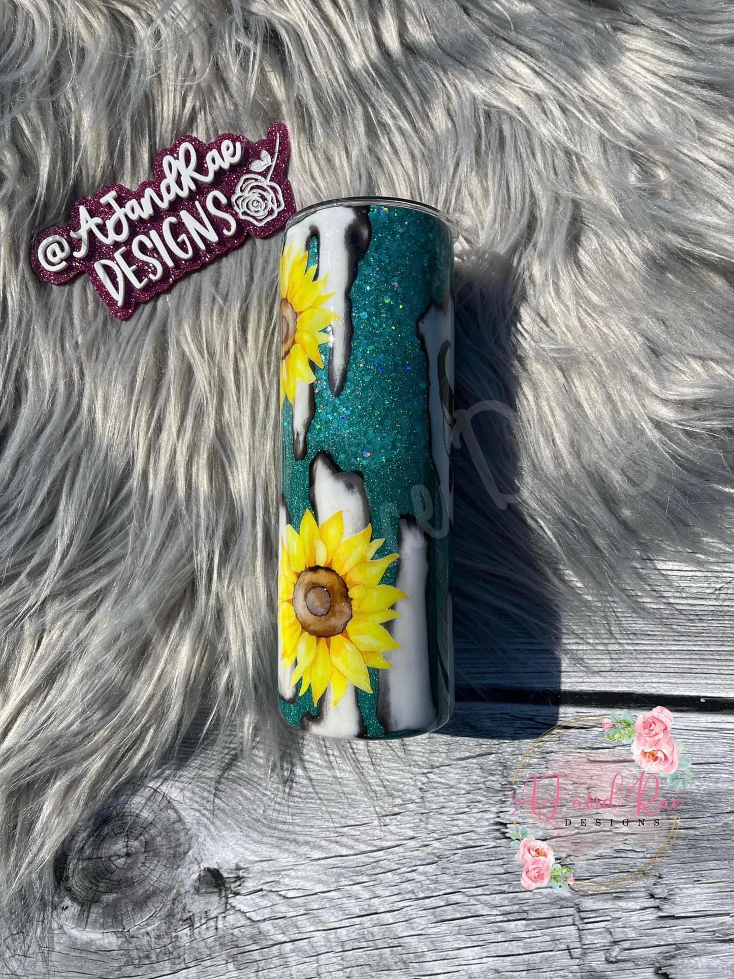 20 oz Southwestern sunflower tumbler