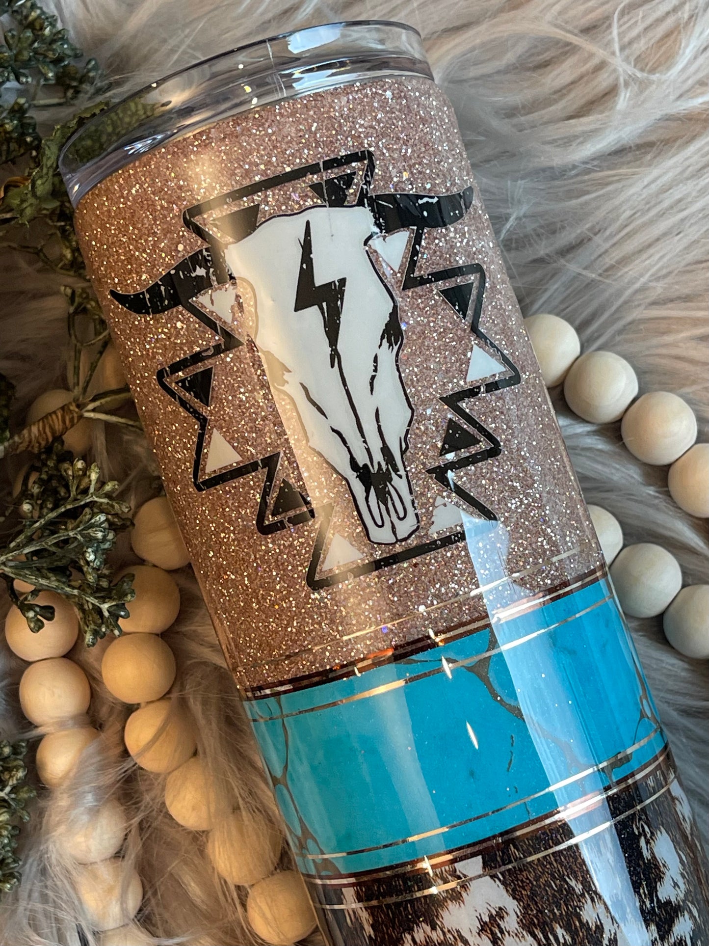 20 oz Western cowhide