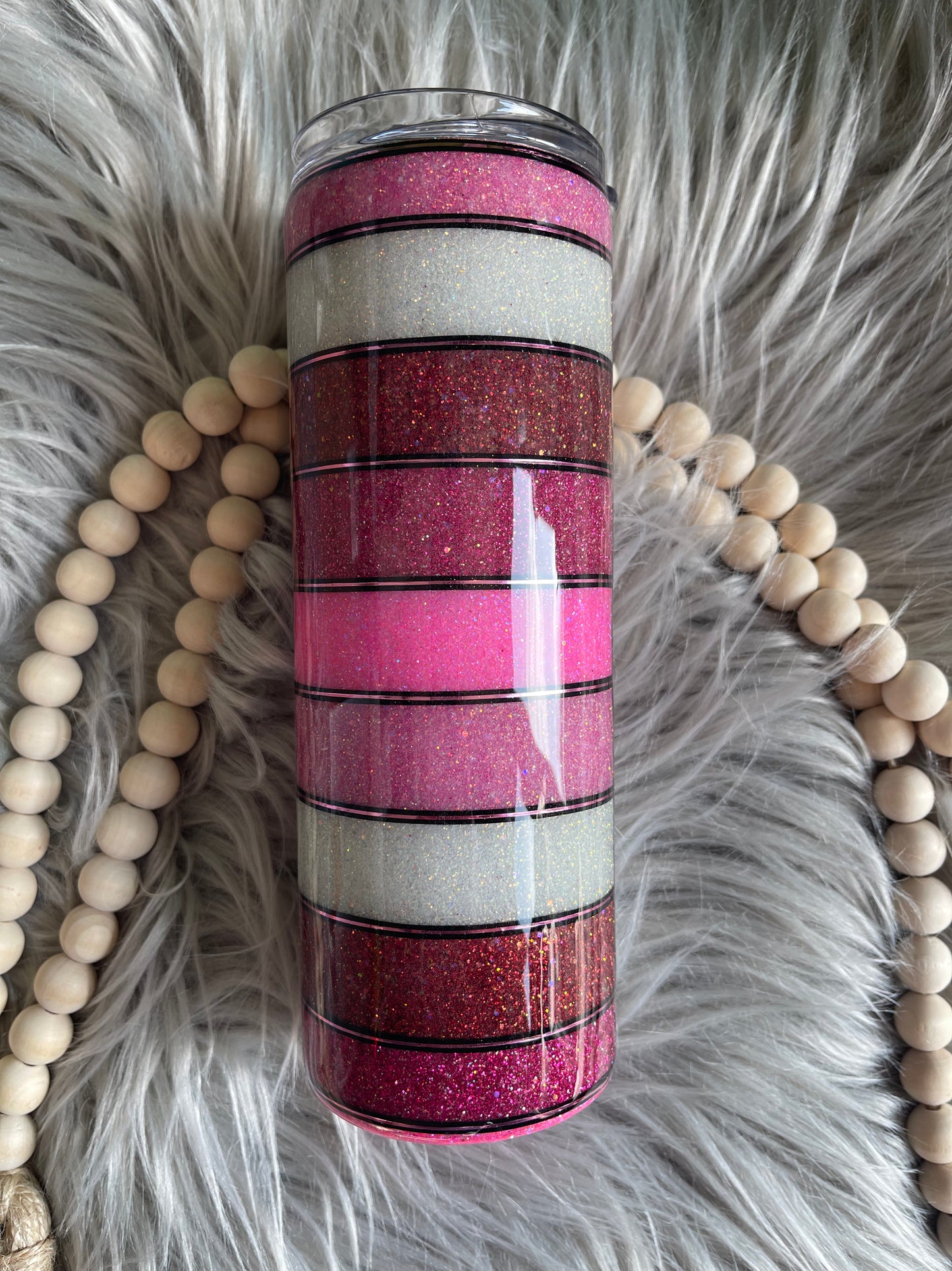 20 oz Valentine’s Day striped tumbler