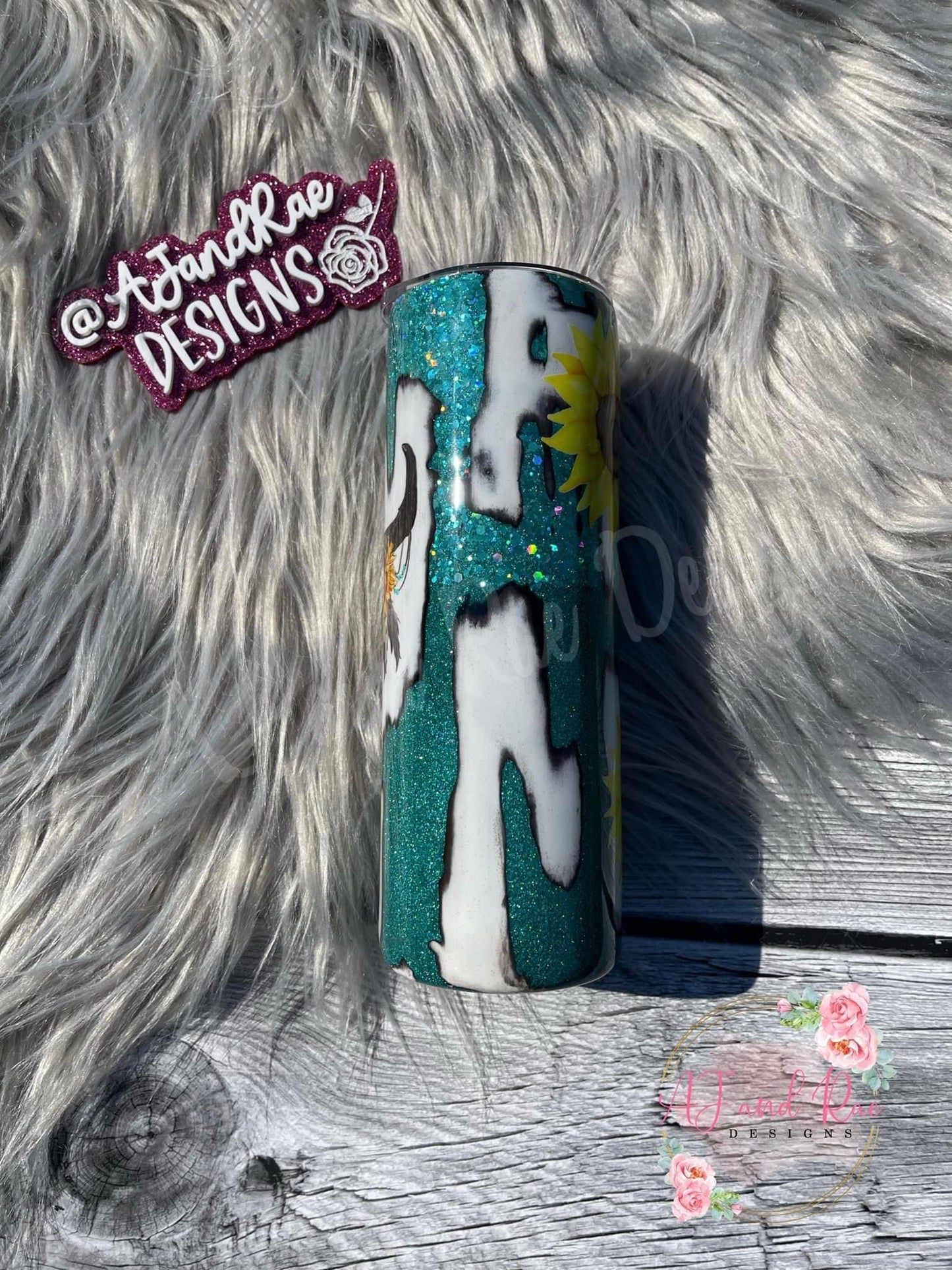 20 oz Southwestern sunflower tumbler