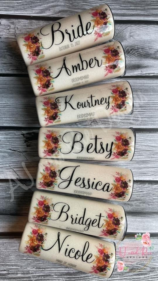 Wedding Party/ Bride/ Bridesmaid Tumbler