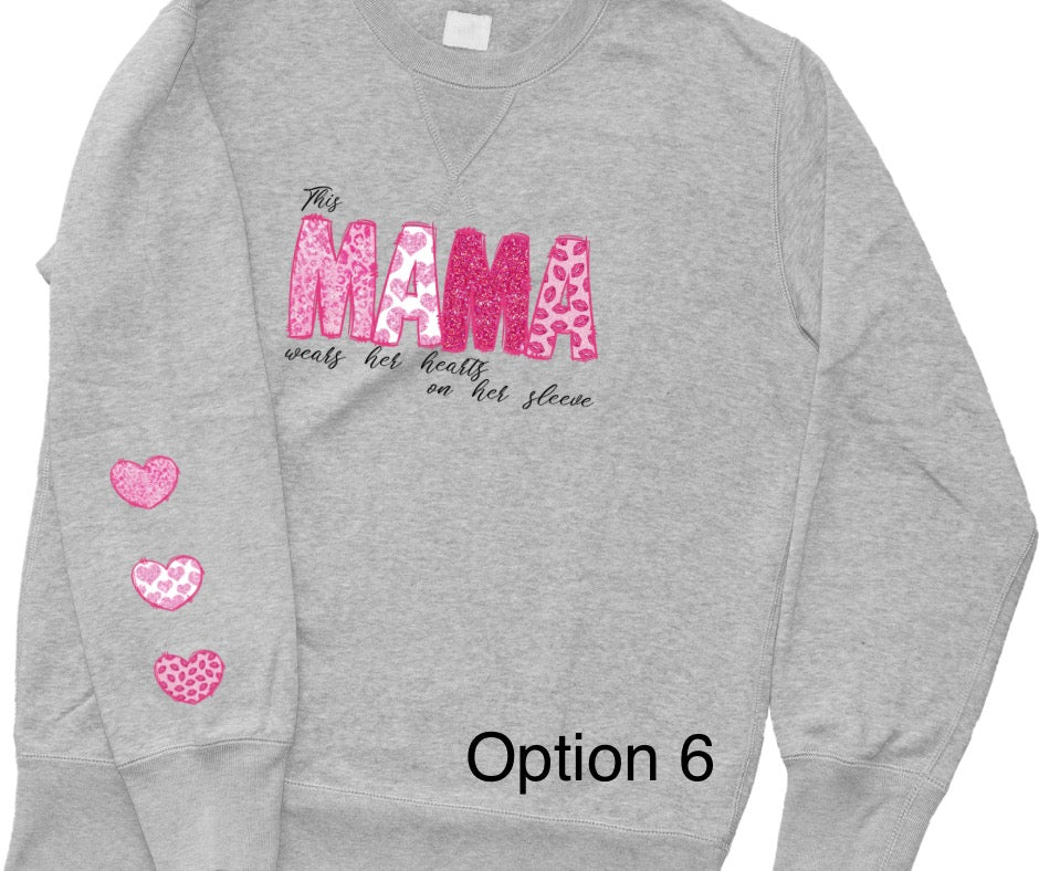 Mama Valentine theme Crewneck