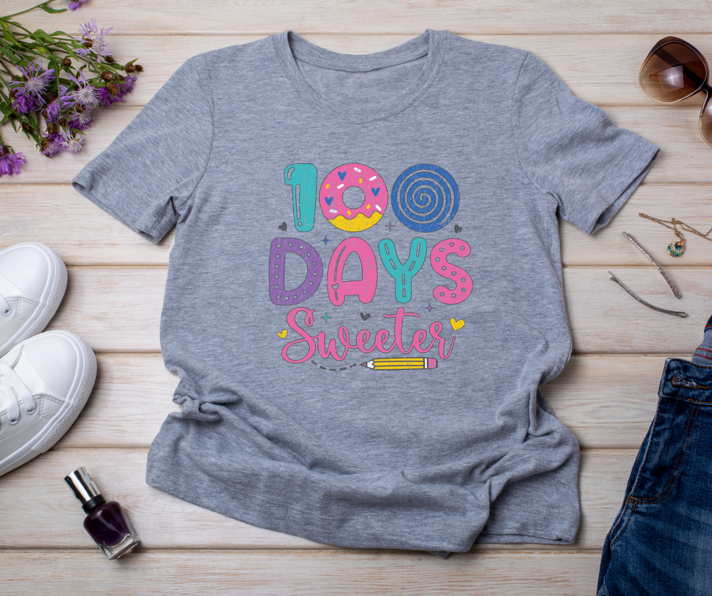 100 days of school Kids T-Shirt PRE-ORDER by 1-27-25 for local pickup