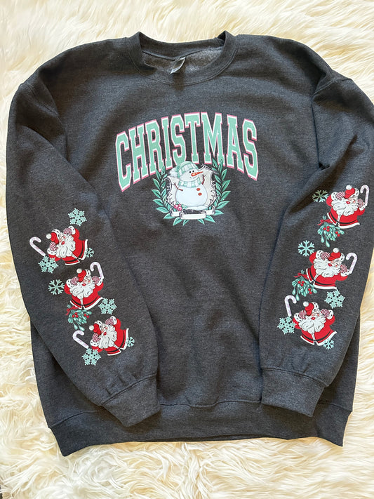 Christmas Snowman crew neck sweatshirt