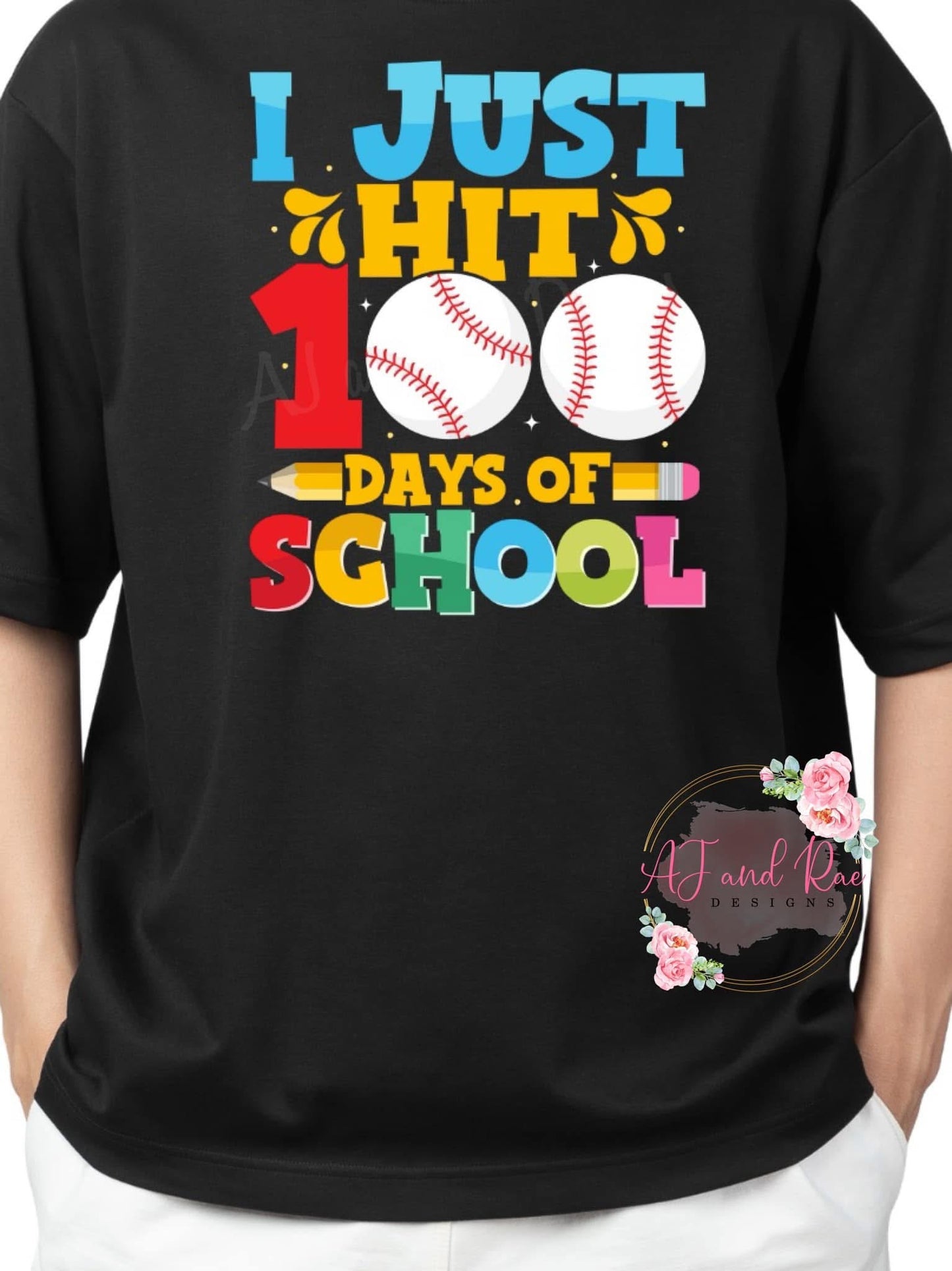 100 days of school Kids T-Shirt PRE-ORDER by 1-27-25 for local pickup