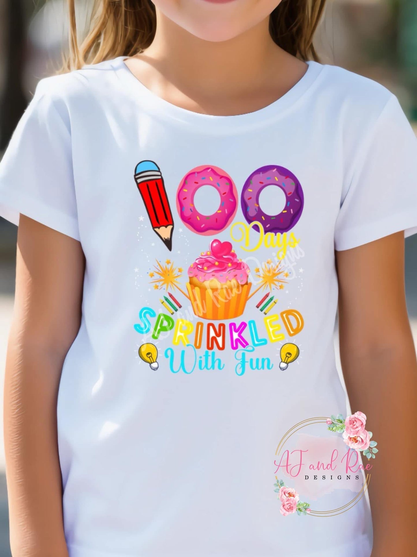 100 days of school Kids T-Shirt PRE-ORDER by 1-27-25 for local pickup