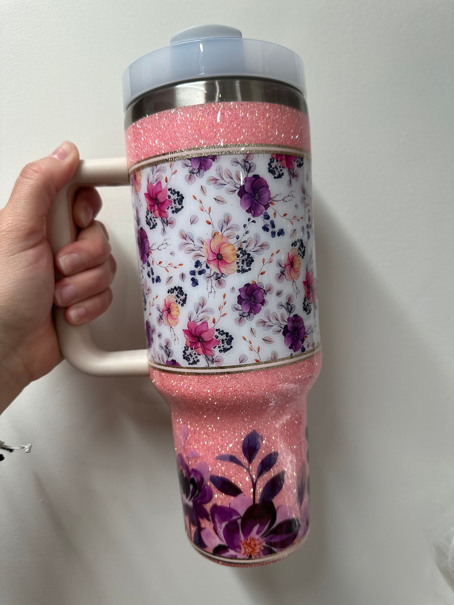 40oz Dupe - Spring Flower Tumbler