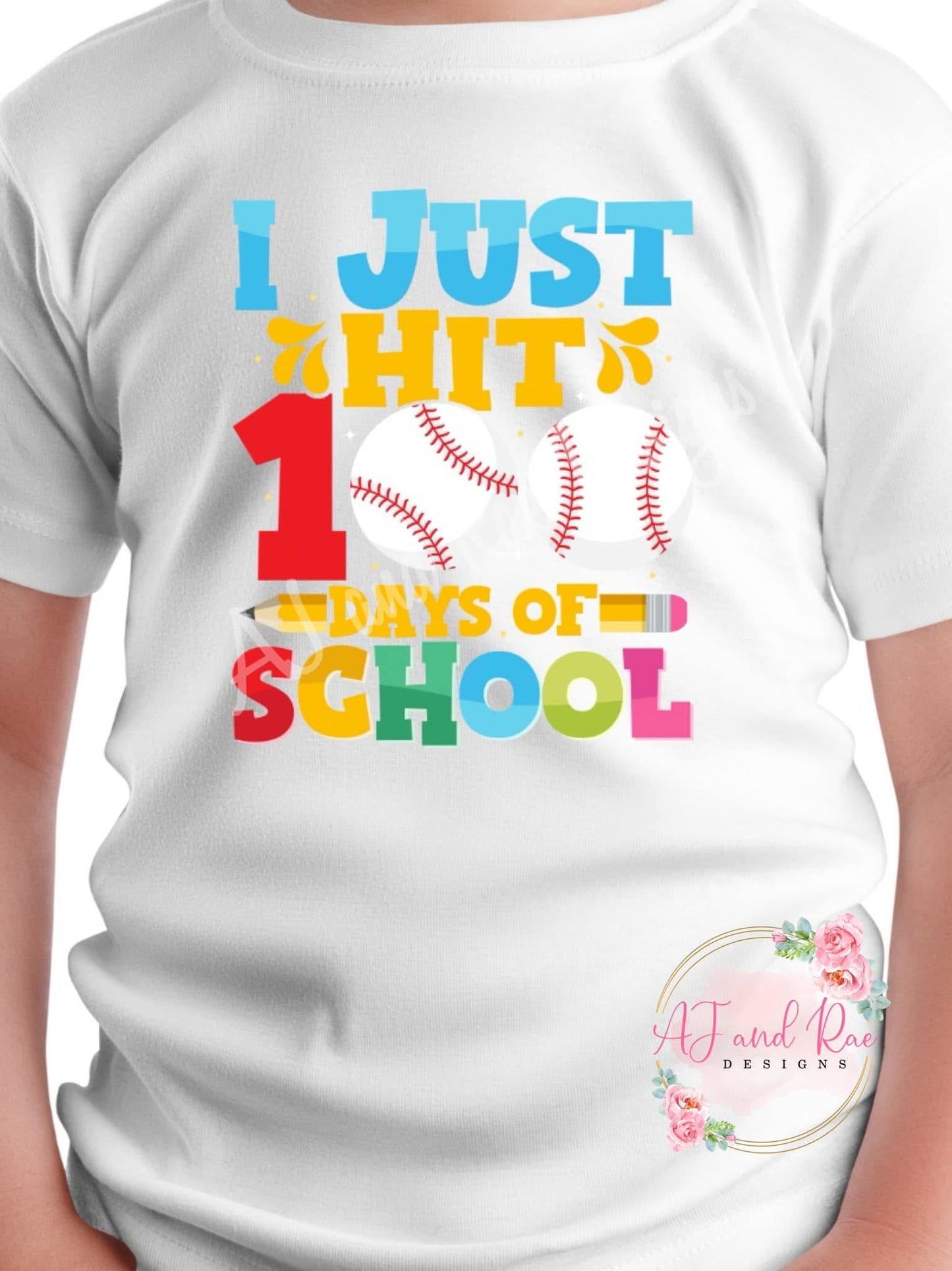 100 days of school Kids T-Shirt PRE-ORDER by 1-27-25 for local pickup