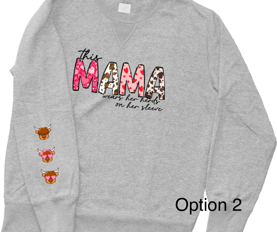 Mama Valentine theme Crewneck