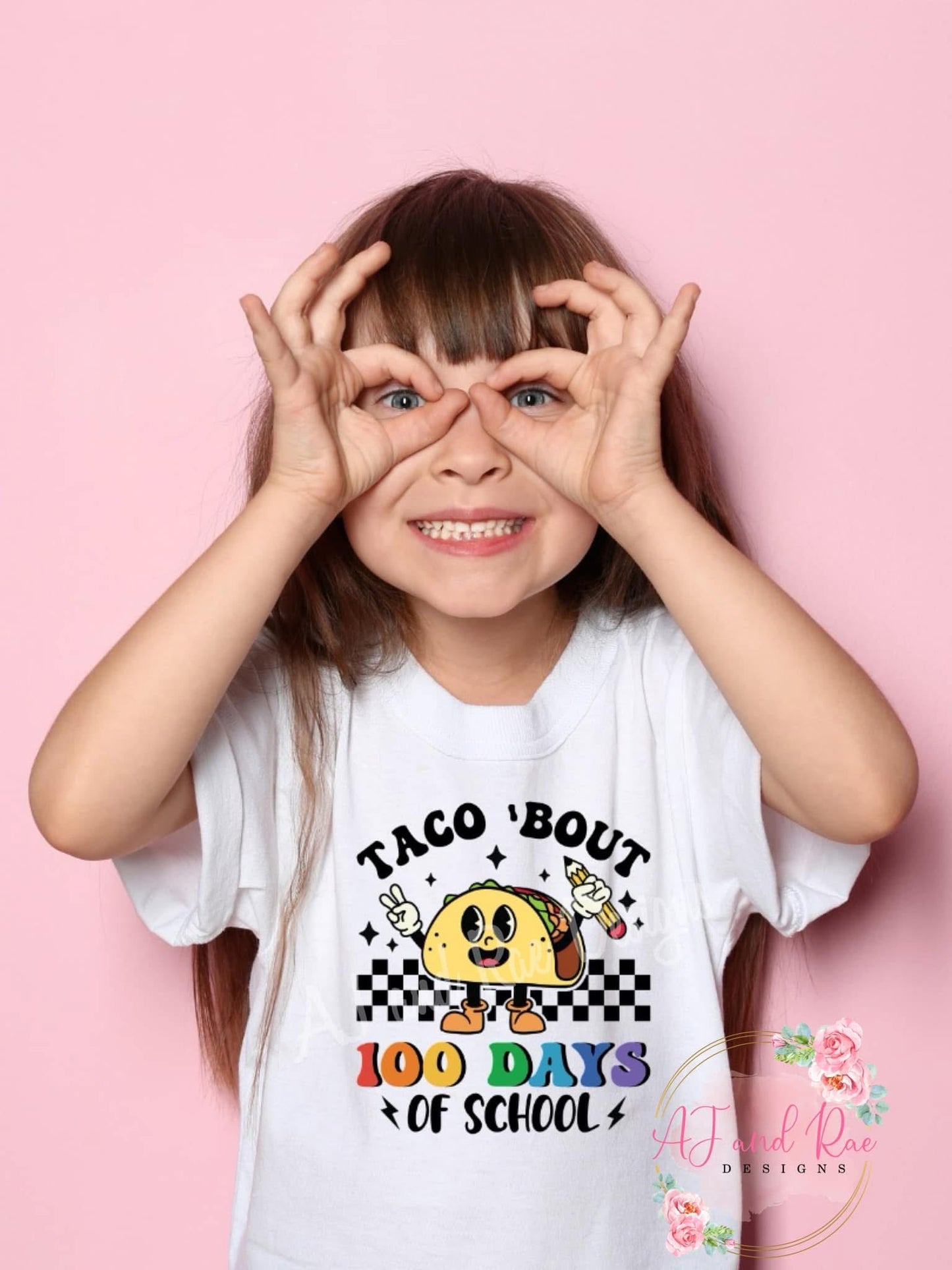 100 days of school Kids T-Shirt PRE-ORDER by 1-27-25 for local pickup