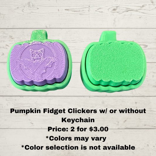 Pumpkin Fidget Clickers W/or Without keychain