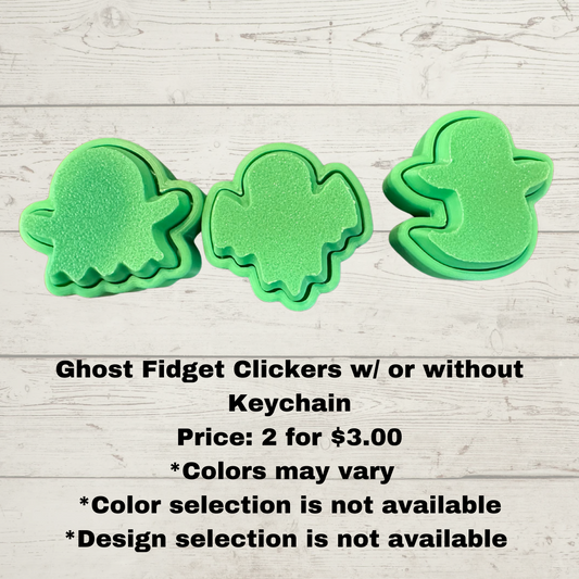 Ghost Fidget Clickers W/or Without keychain