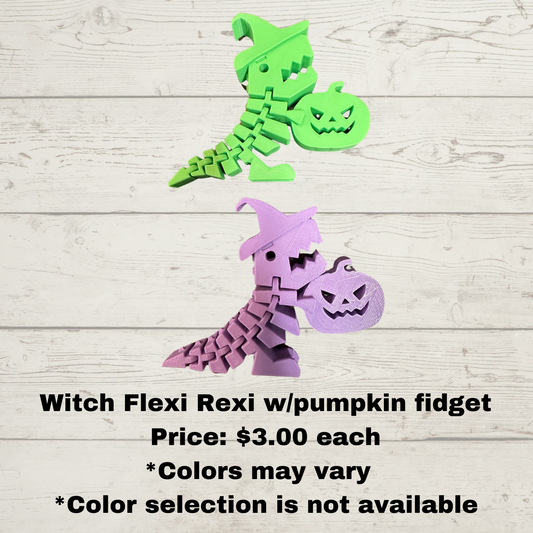 Witch Flexi Rexi w/pumpkin fidget