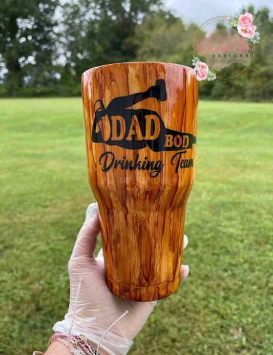 #Dadbod Woodgrain Tumbler